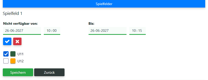 Einschränkungen pro Spielfeld in Mijntoernooi.info festlegen