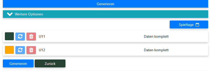 Turnier generieren in Mijntoernooi.info
