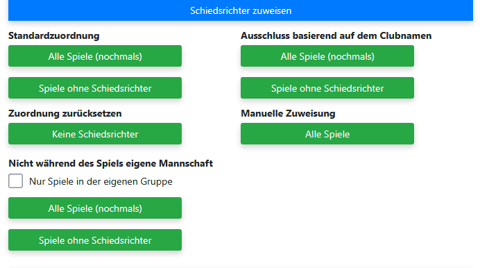 Schiedsrichter Detail und Verfügbarkeit
