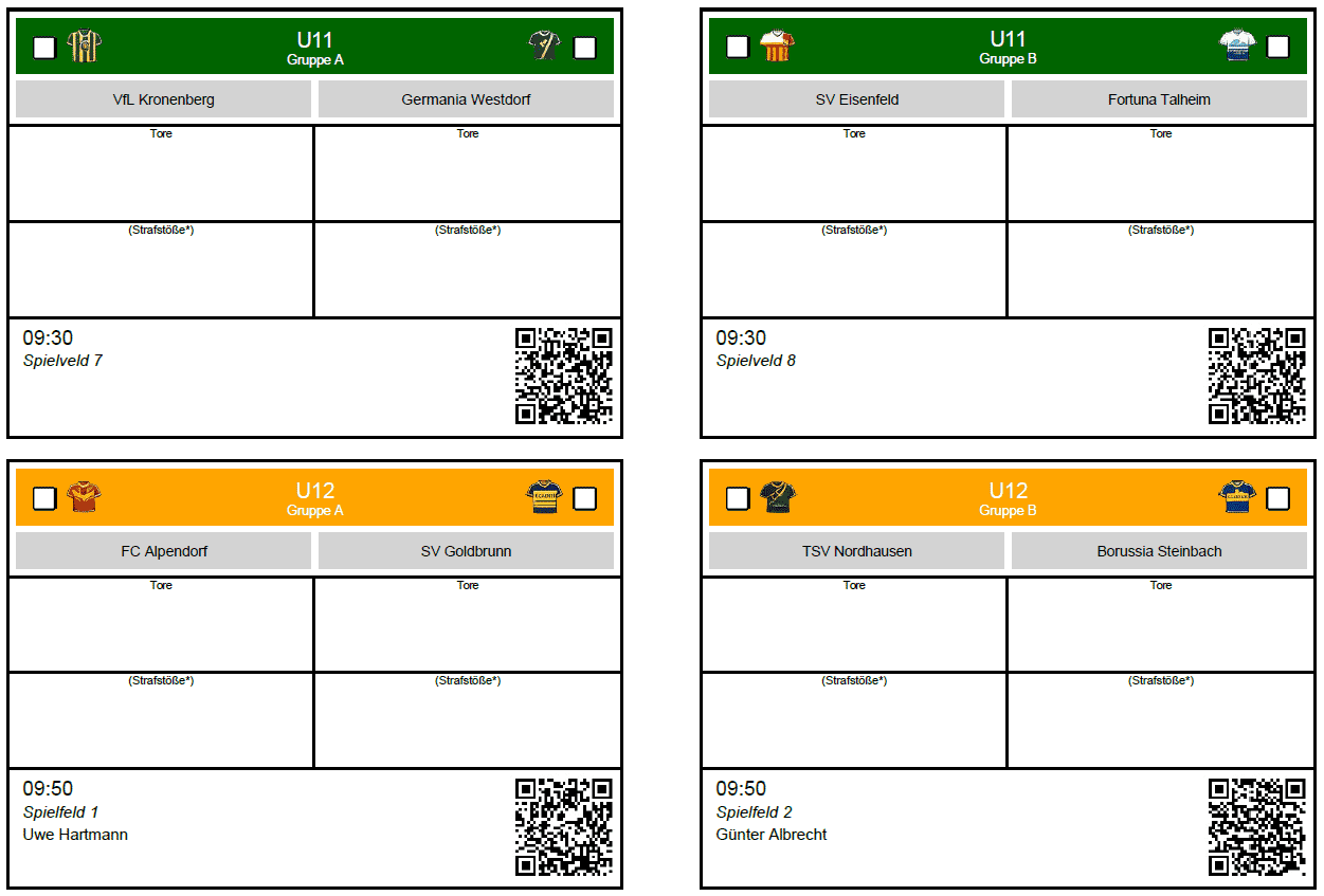 Spielzettel mit QR-Code